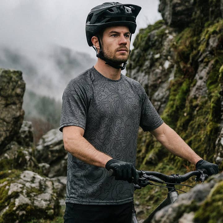 Contour Slate Short Sleeve Performance MTB Jersey for wholesale by Odyssey Activewear