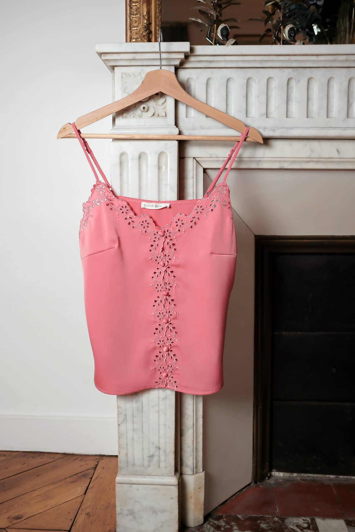 LOVIE & CO - Wholesale Blouse - Women's - Lace trim camisole top - ASD95132-GREAT4