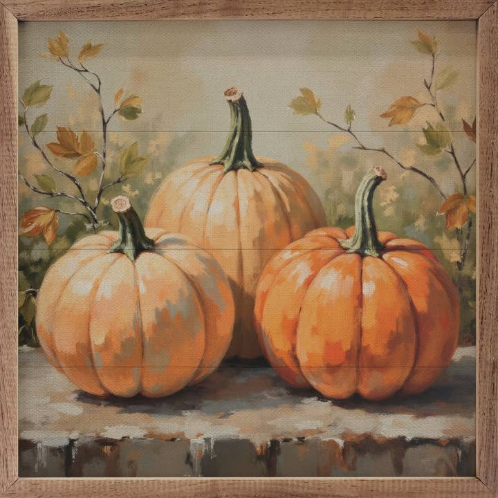 Pumpkin Trio On Bench for wholesale by Kendrick Home