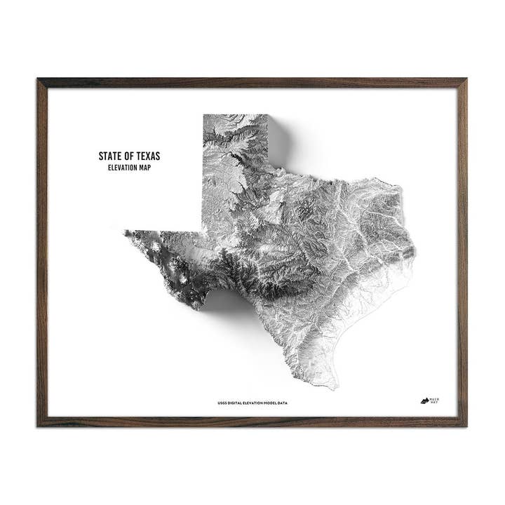 Muir Way - Wholesale Map - Texas Elevation Map