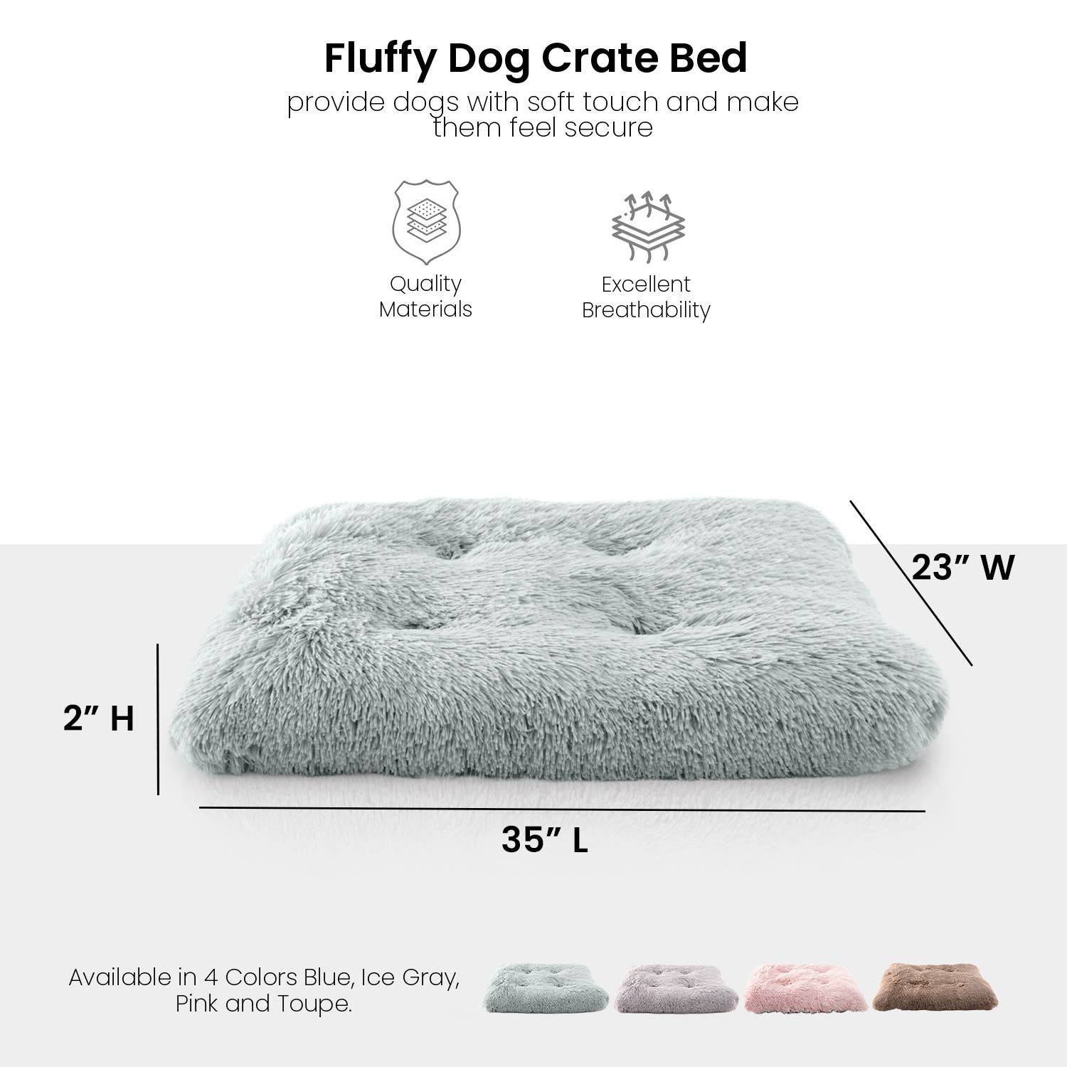 Precious Tails - Wholesale Pet Bed - Cat/Dog - Precious Tails Eyelash Faux Fur Tufted Mat24