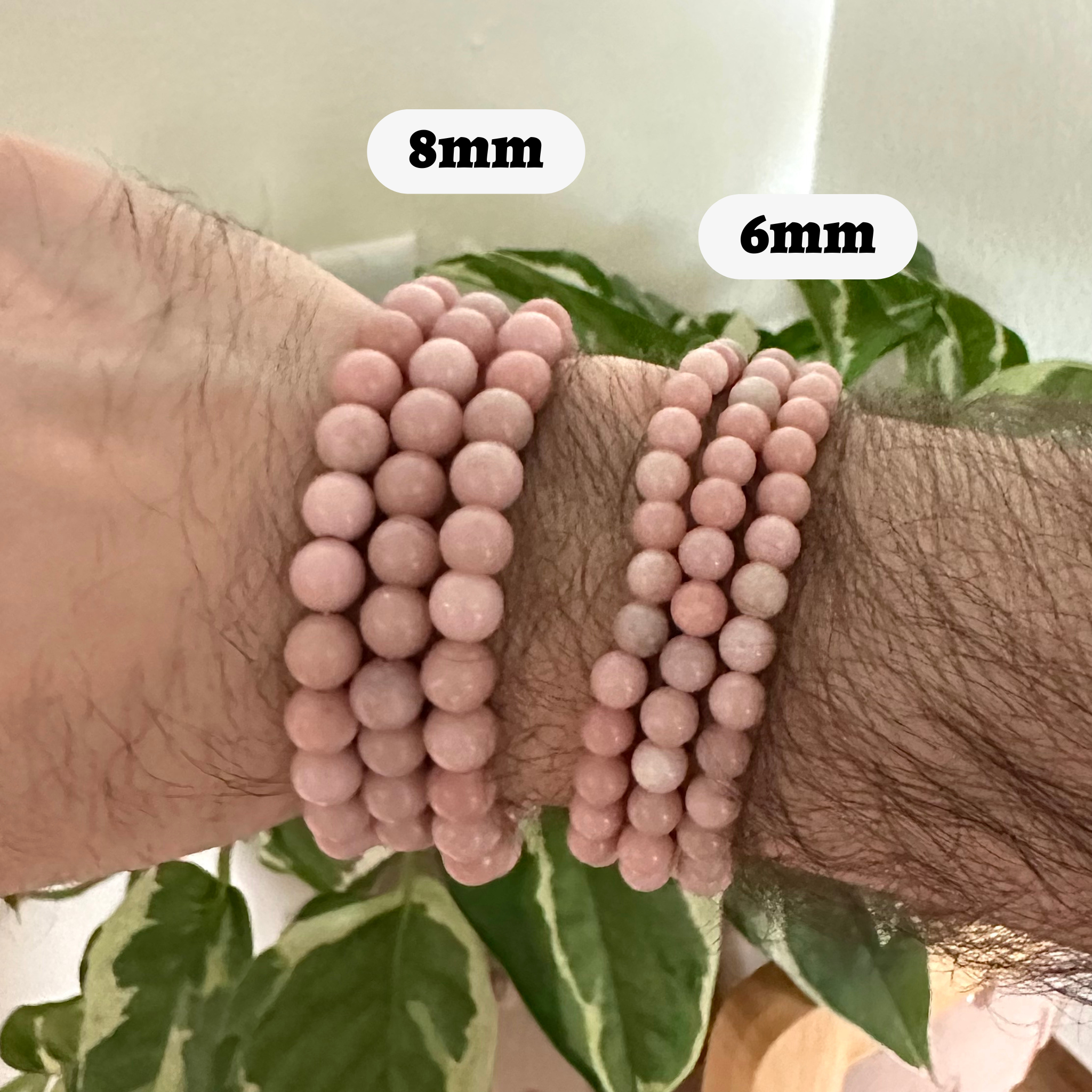 Pebble House - Vente Bracelet de perles - Bracelet en opale rose 8 mm ou 6 mm - Cristaux & Pierres5