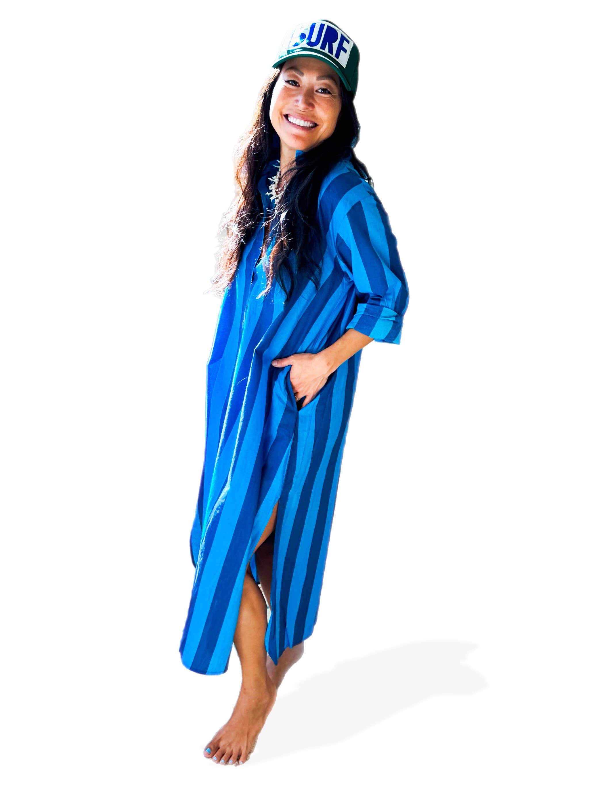 Cabana Club California - Wholesale Dress - Women's - Surf Stripe Shirt Dress19