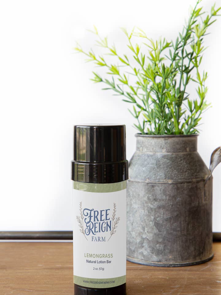 Natural Lotion Bars with Essential Oils - New Label for wholesale by Free Reign Farm