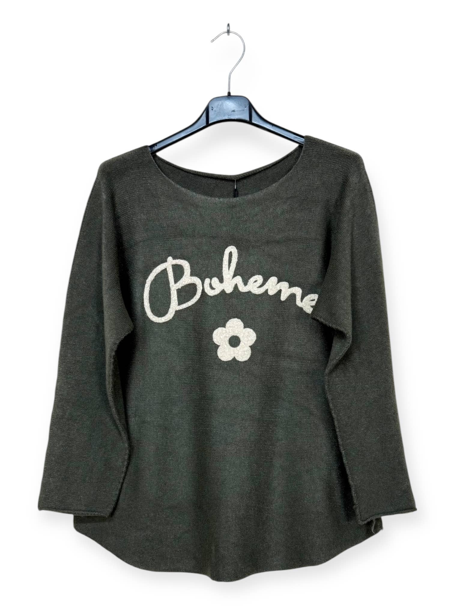 Lucky Nana - Wholesale Knit Sweater - Women's - AH 3165 - V-Neck Sweater with Bohemian Flocking21