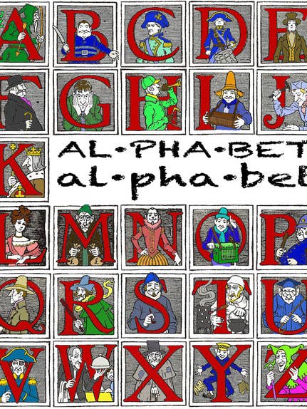 Carte de vœux - Alphabet pour la vente par Just Write Arts