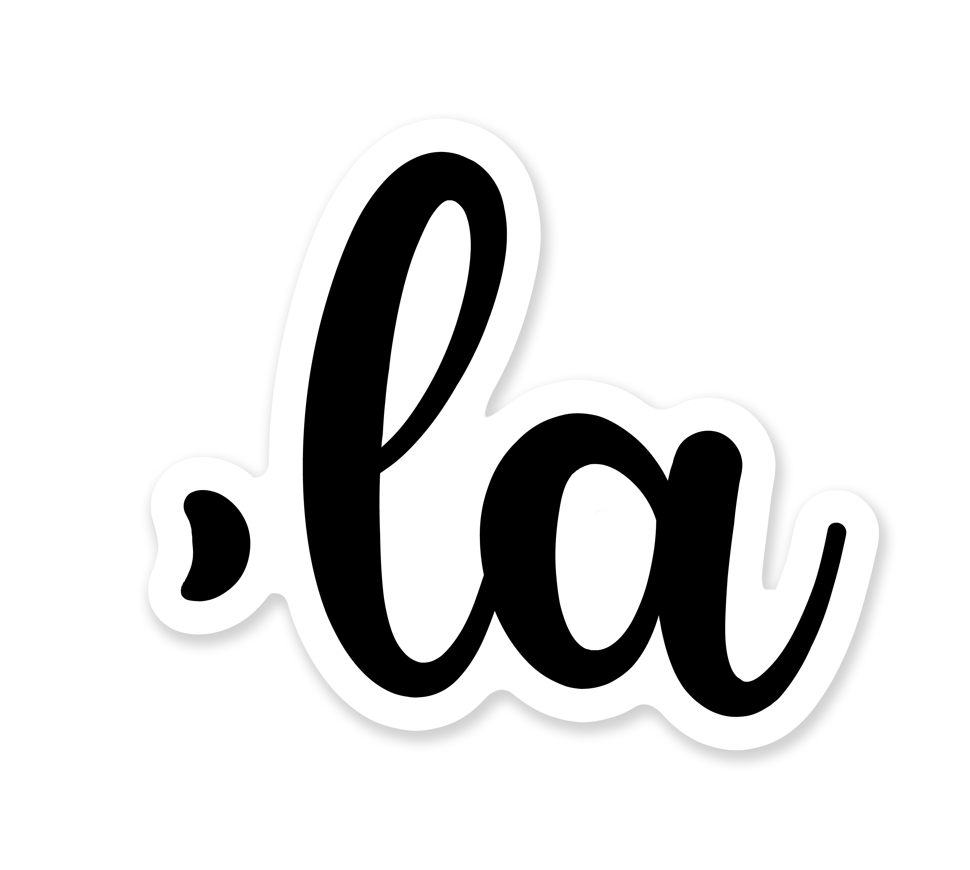 Chic Sticker Cafe - Wholesale Sticker - Comma La Kamala Sticker Black and White0