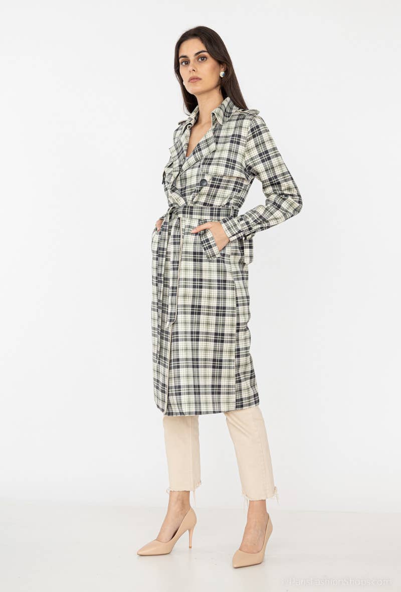 Madison - Vente Trench – femme - 2069 Trench à carreaux3
