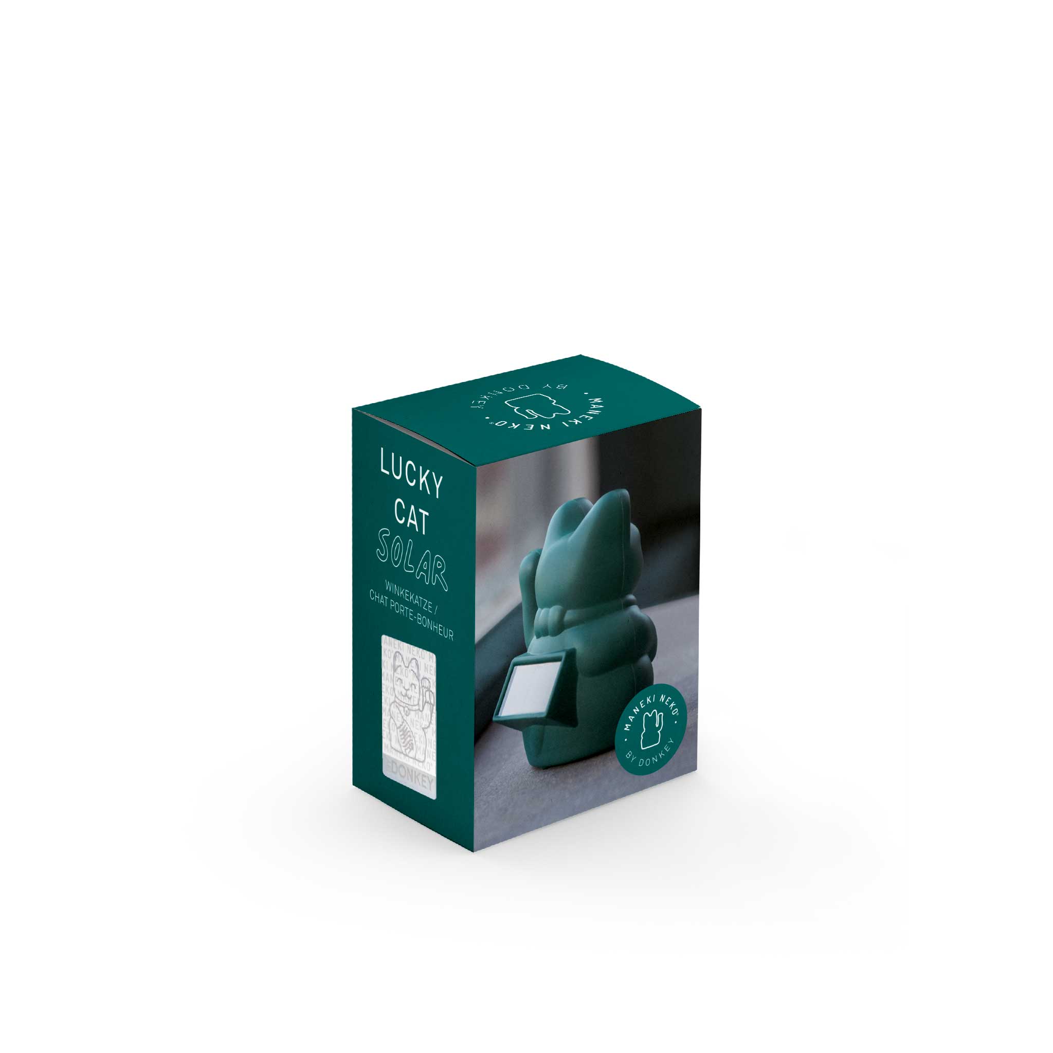 DONKEY - Wholesale Decorative Figurine - Glückskatze Solar Grün2