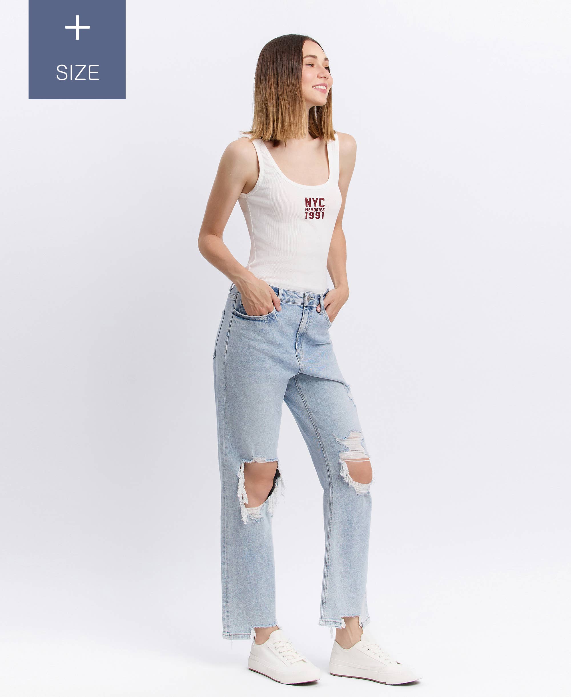 RICH PLUS SIZE 90'S SUPER HIGH RISE STRAIGHT JEANS T5933-P for wholesale on Faire3