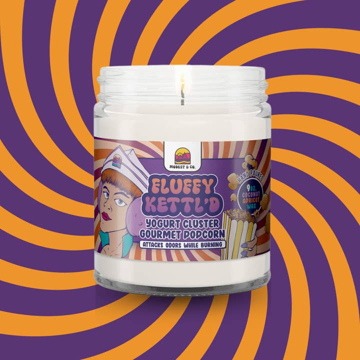 Modest&Co - Wholesale Jar/Filled Candle - Case of 12 - Fluffy Kettl'd Odor Eliminating Candle1