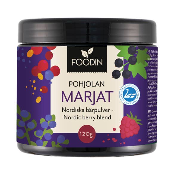 Nordic Berries, finskt bärblandningspulver 120g för wholesale av Foodin