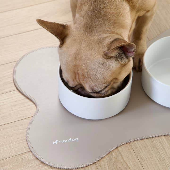 Nordog – wholesale Pet food mat – Dog – Placemat for dog bowls (cappuccino)