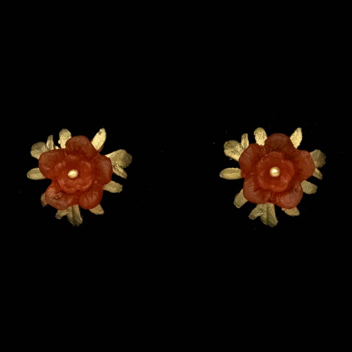 Mums Stud Earrings (Scarlet) for wholesale by Michael Michaud