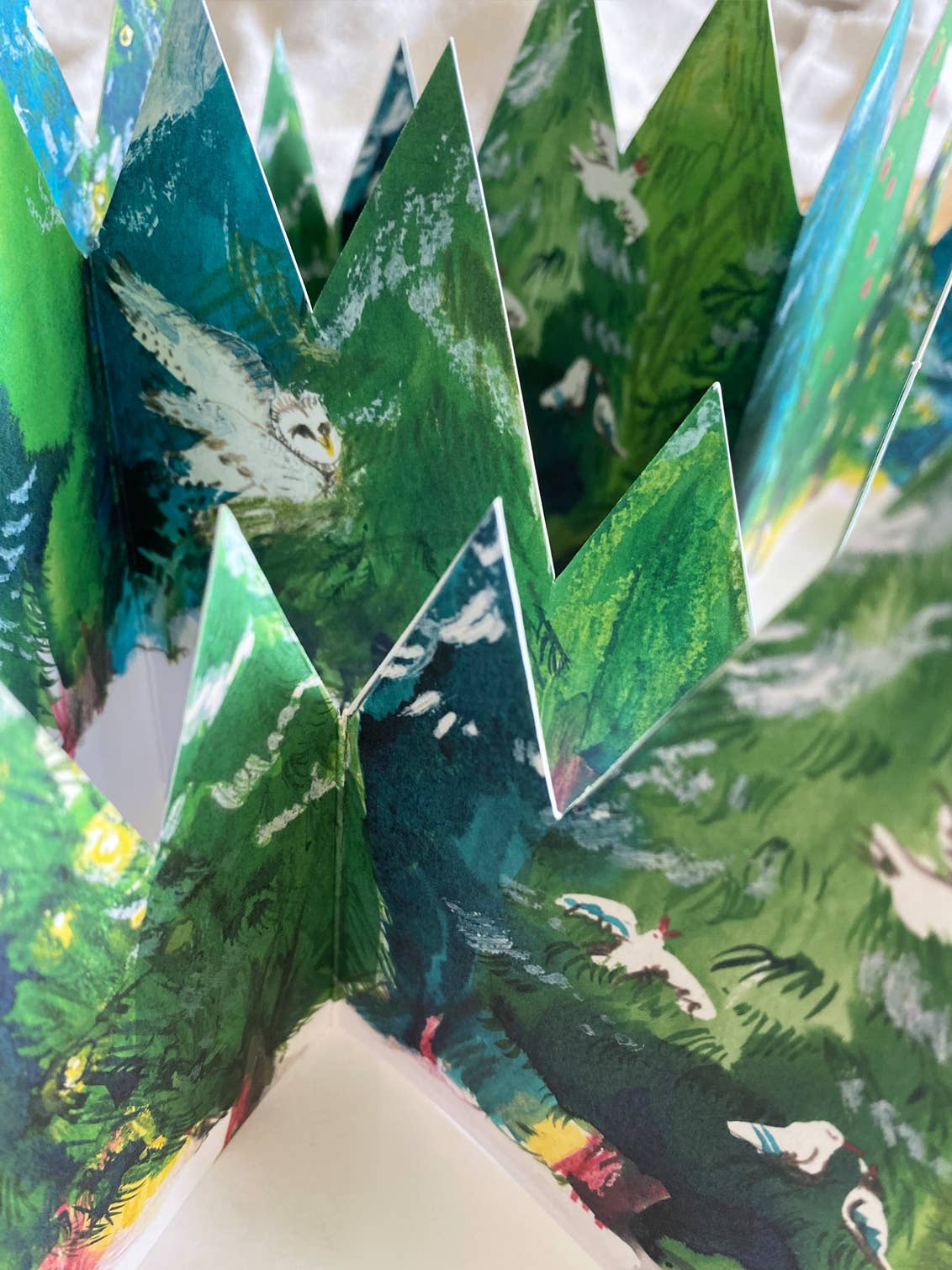 Esther Kent Design - Vente Cartes de Noël - Carte accordéon finie à la main Forêt Enchantée4