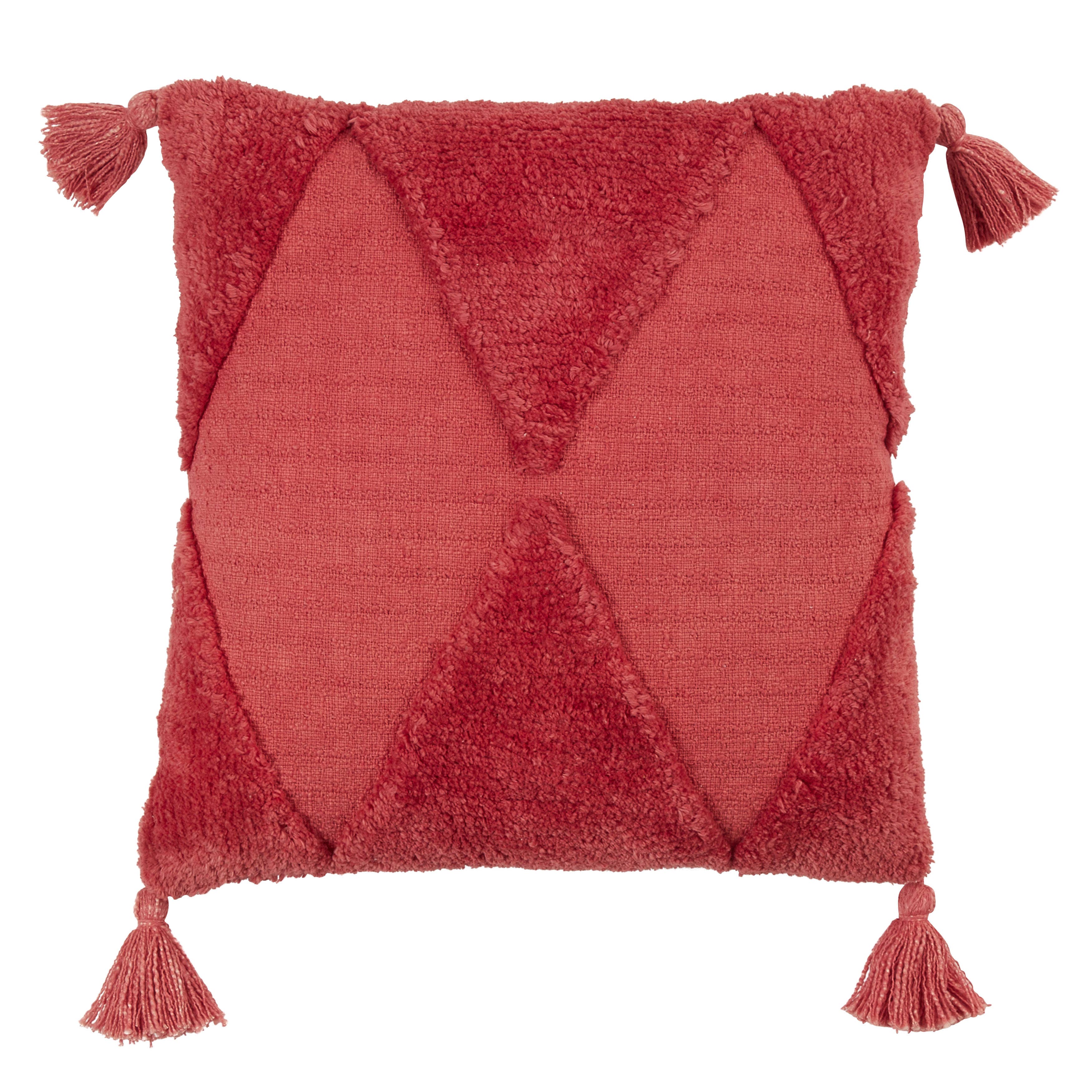 Saro Lifestyle - Wholesale Throw/Decorative Pillow - Tufted Diamond Throw Pillow With Tassels6