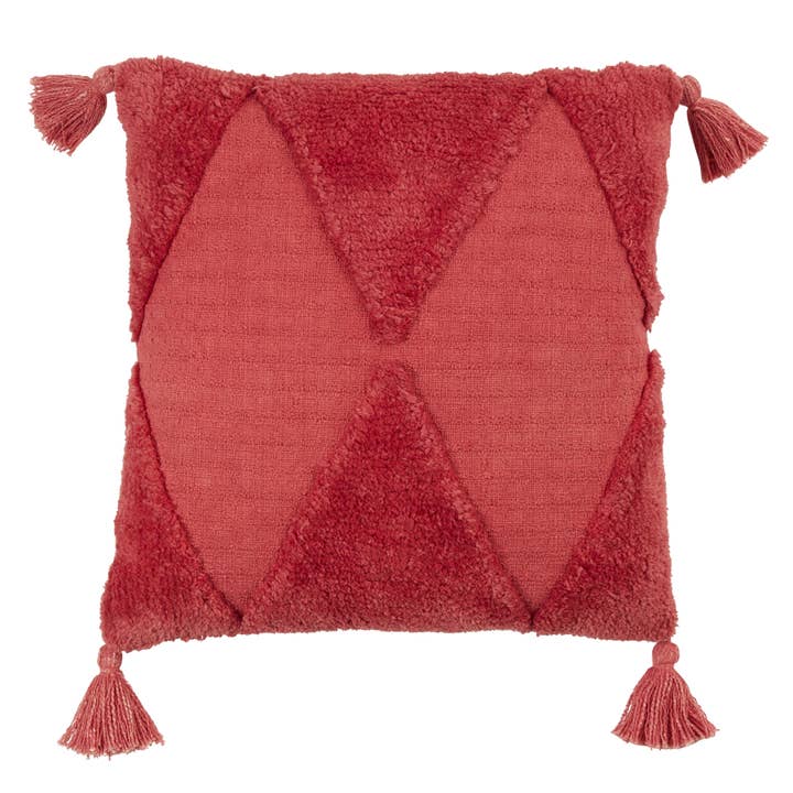 Saro Lifestyle - Wholesale Throw/Decorative Pillow - Tufted Diamond Throw Pillow With Tassels6