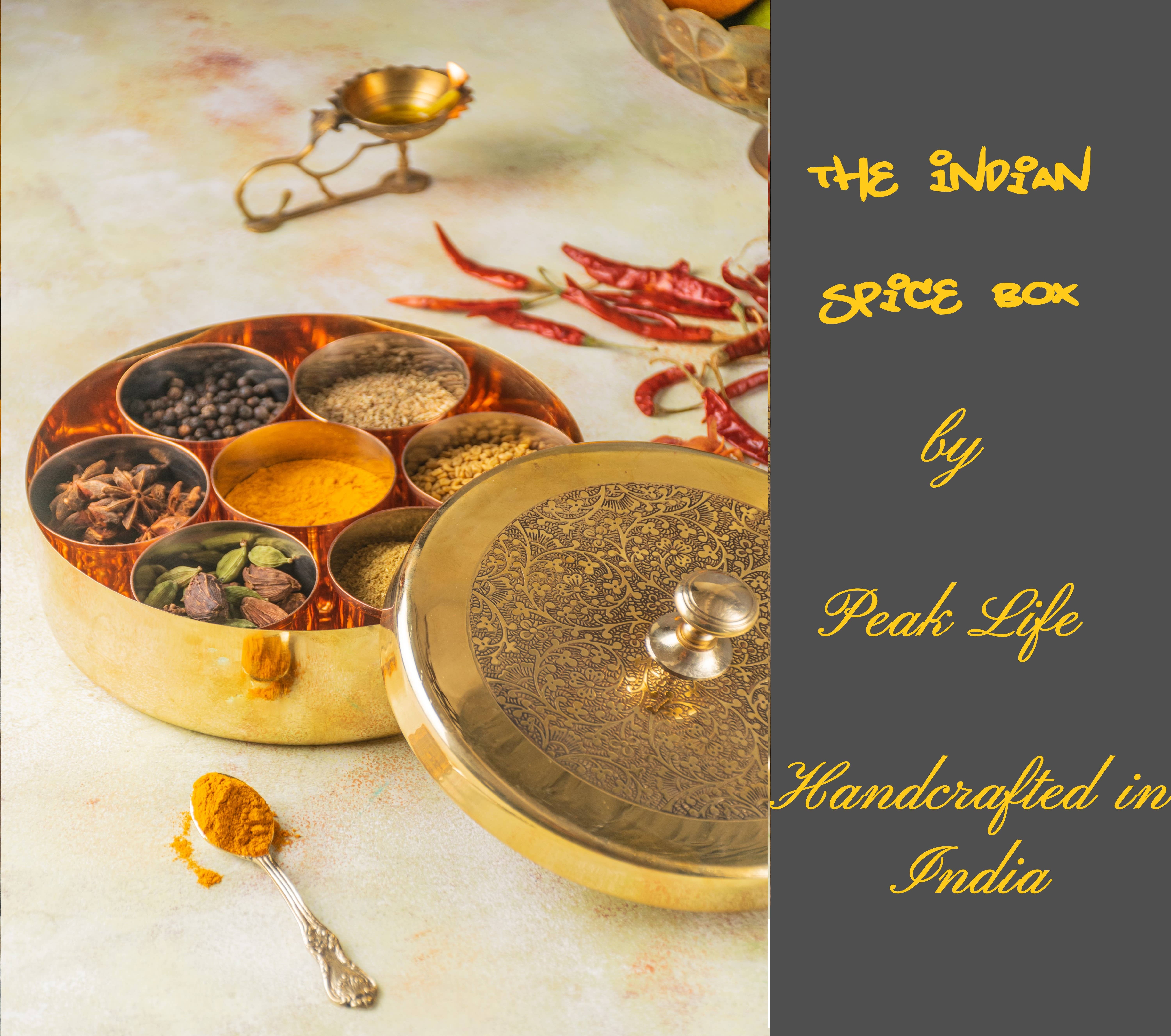 Peak Life – Großhandel Gewürzregal – Handgefertigte indische Gewürzbox für Küchengewürzgläser4