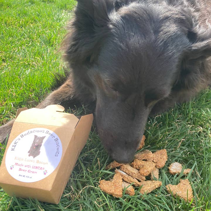 Katja Loves Bacon Bodacious Beer Biscuits for wholesale by K&K's Bodacious Beer Biscuits