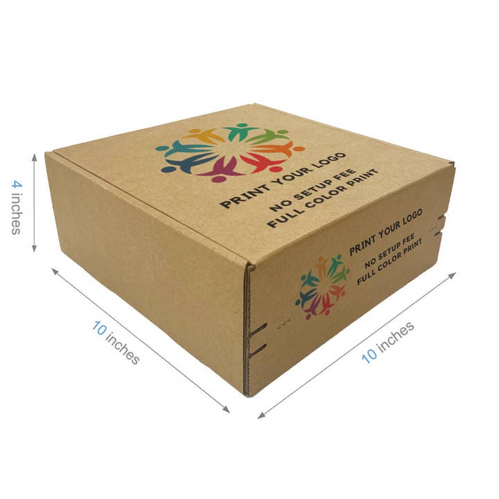 Kis Paper - Wholesale Gift Box - 40pcs 10"x10"x4" Custom Printed Kraft Mailer Boxes0