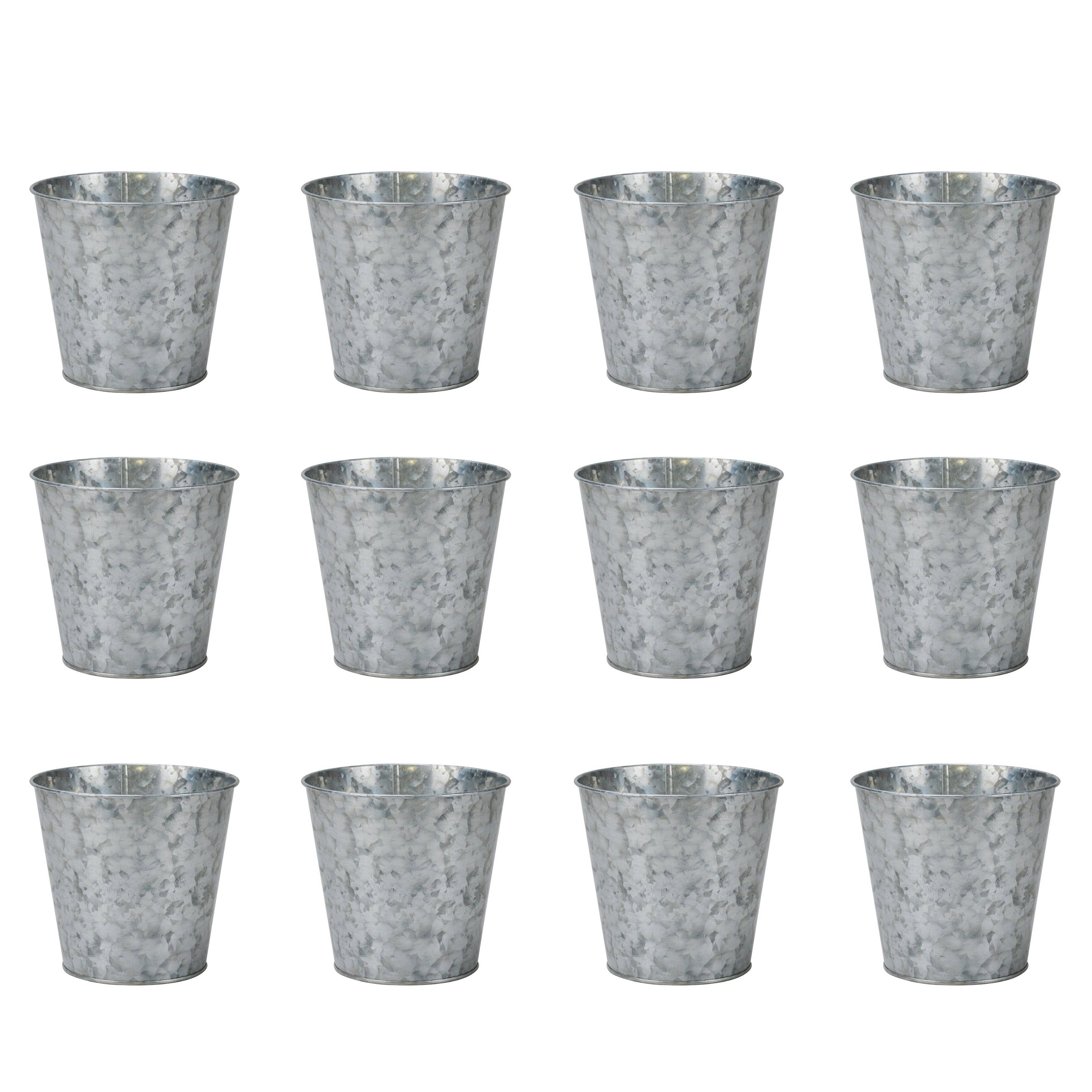 DAHO – Großhandel Blumentopf – 5,12 Zoll (13 cm) Metallblumentopf / Vase für Zuhause, Garten, Hochzeit, Außenbereich4