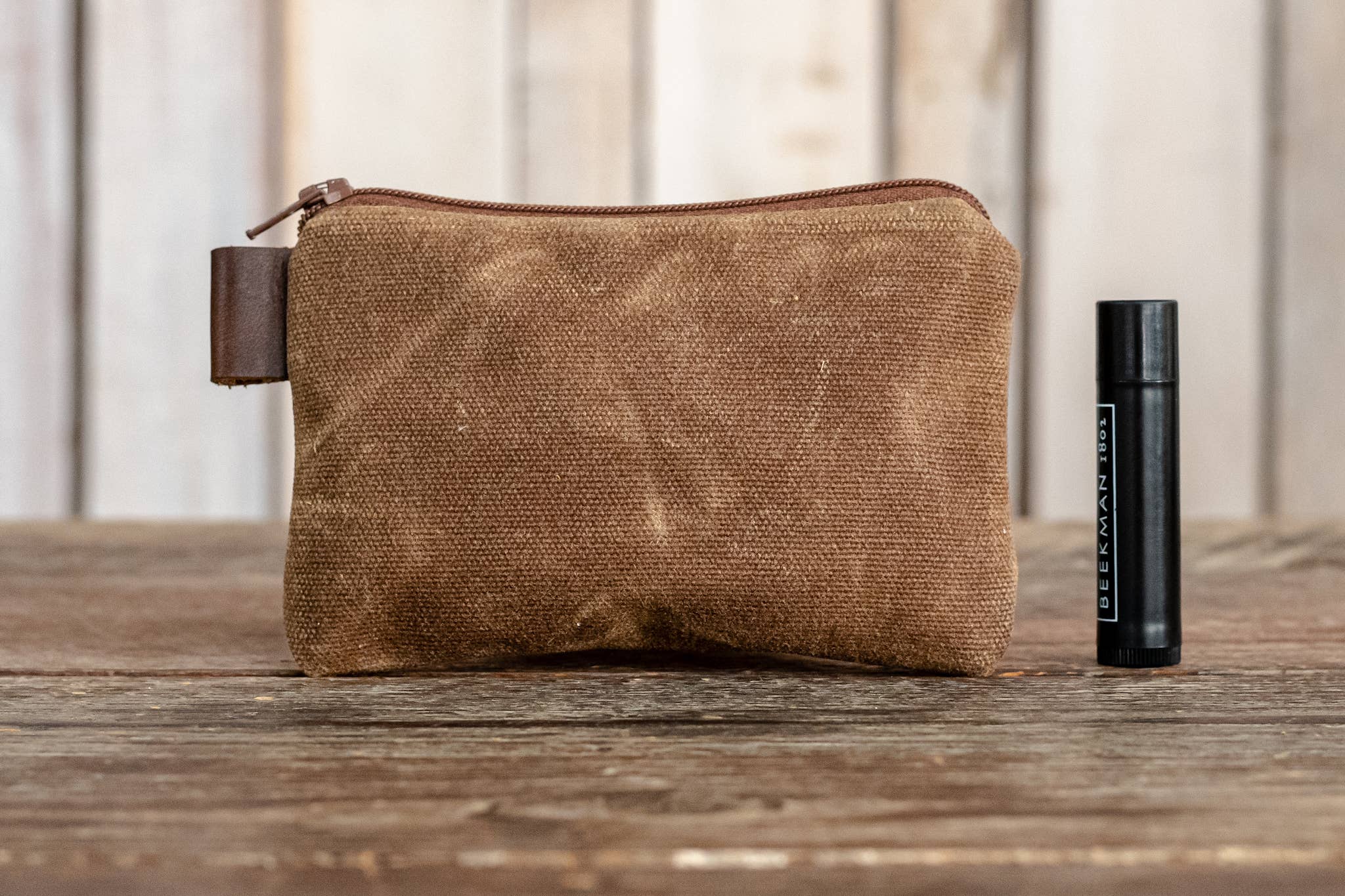 In Blue Handmade - Wholesale Pouch - Unisex - Small Handmade Waxed Canvas Zipper Pouch10