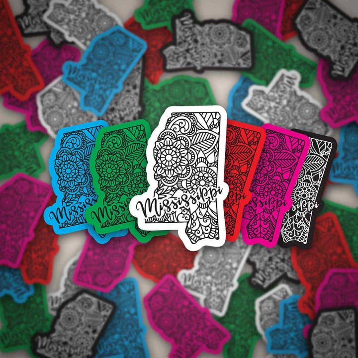 Albion Mercantile Co. - Vente Autocollant - Autocollant Mississippi | Autocollant de pare-chocs | Autocollant de bouteille | Autocollant de voyage | Autocollant pour ordinateur portable | Autocollant imperméable | Autocollant en vinyle | Décalcomanie | 3,5"1