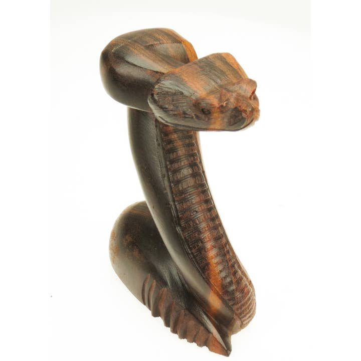 Snake Coiled Ironwood Carving for wholesale by Earthview