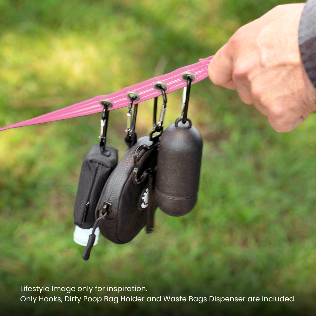 StitchLeash - Wholesale Pet Leash - Dog - StitchLeash® Bryce Clip & Go™ Flat Nylon Leash – Pink | 6 ft | 24 per case5