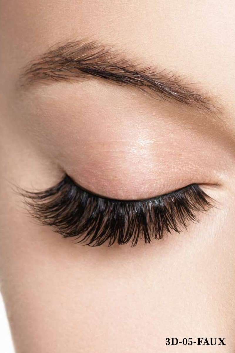KC Factory - Wholesale False/Fake Eyelashes - Eyelashes - 3D Effect High Quality Faux Mink (3D-01-FAUX)10