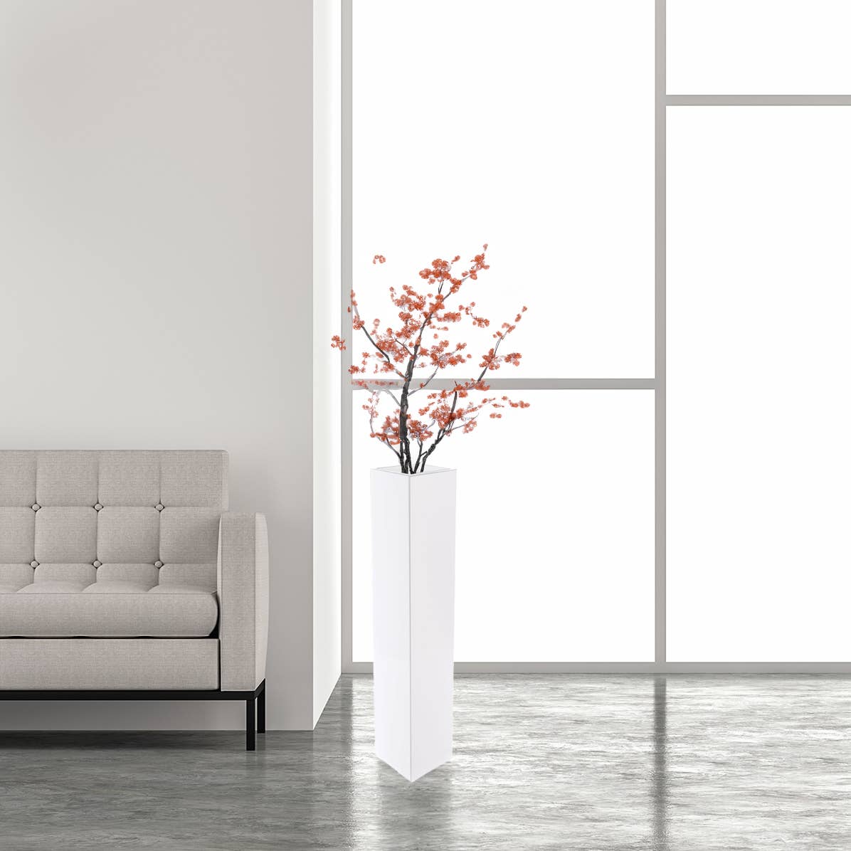 Quickway Imports – wholesale Vase – Tall Rectangular Wooden Modern Floor Vase11