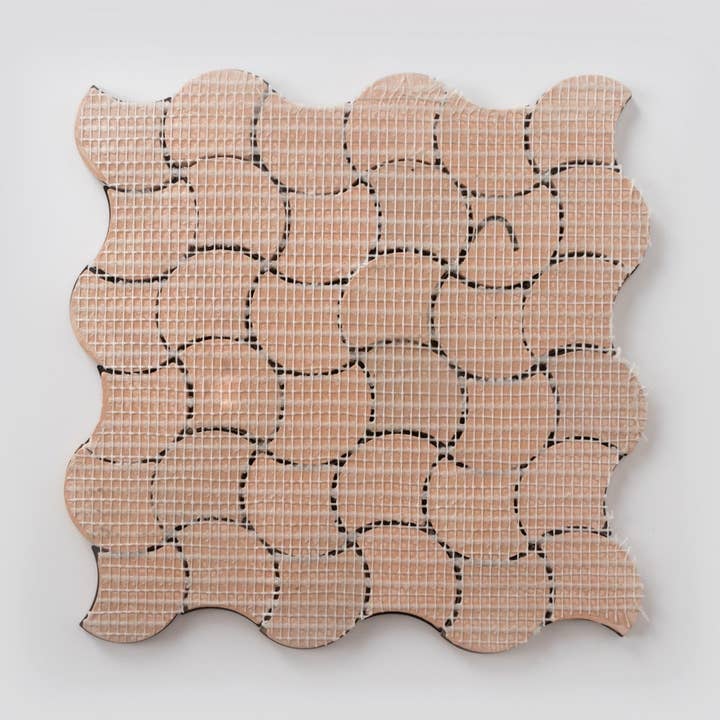 Twilight 2.35" x 2.75" Aluminum Tear Drop Mosaic Wall Tile in Black and Gold - 10 Square Feet Per Carton for wholesale by WS Tiles