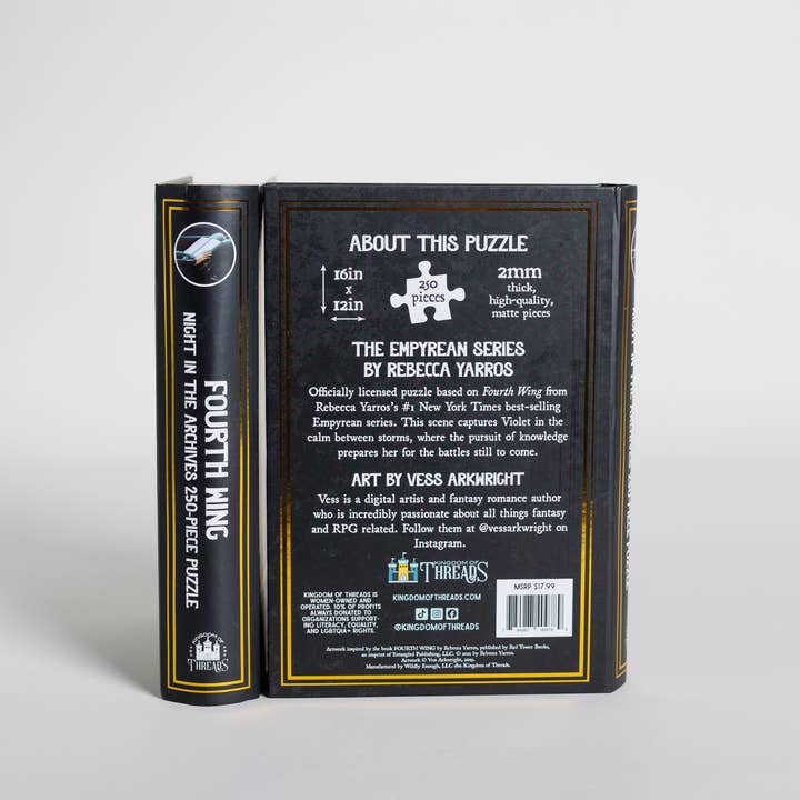 Kingdom of Threads - Wholesale Puzzle – Adult - Night in the Archives Keepsake Puzzle | Fourth Wing5