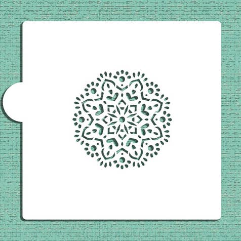 Pochoir pour biscuits et artisanat Mandala #5 pour la vente par Designer Stencils