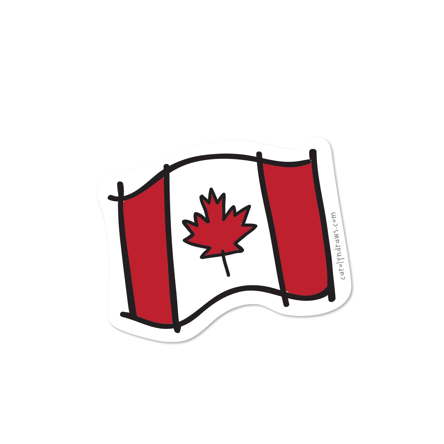 carolyndraws - Wholesale Sticker - Canada Flag Vinyl Sticker