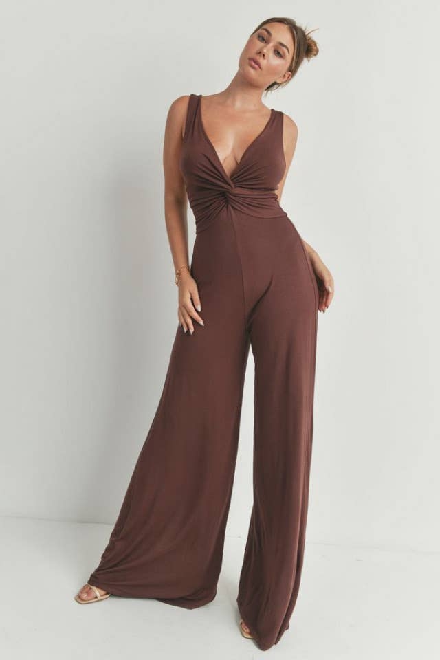 Peace Love Line - Wholesale Jumpsuit - Women's - PL1811 - JERSEY SOLID WIDE LEG JUMPSUIT6