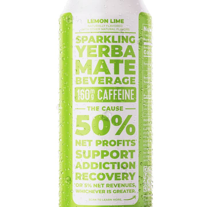 CLEAN Cause - Wholesale Iced Tea - Lemon Lime Organic Sparkling Yerba Mate Summer Tea Drink