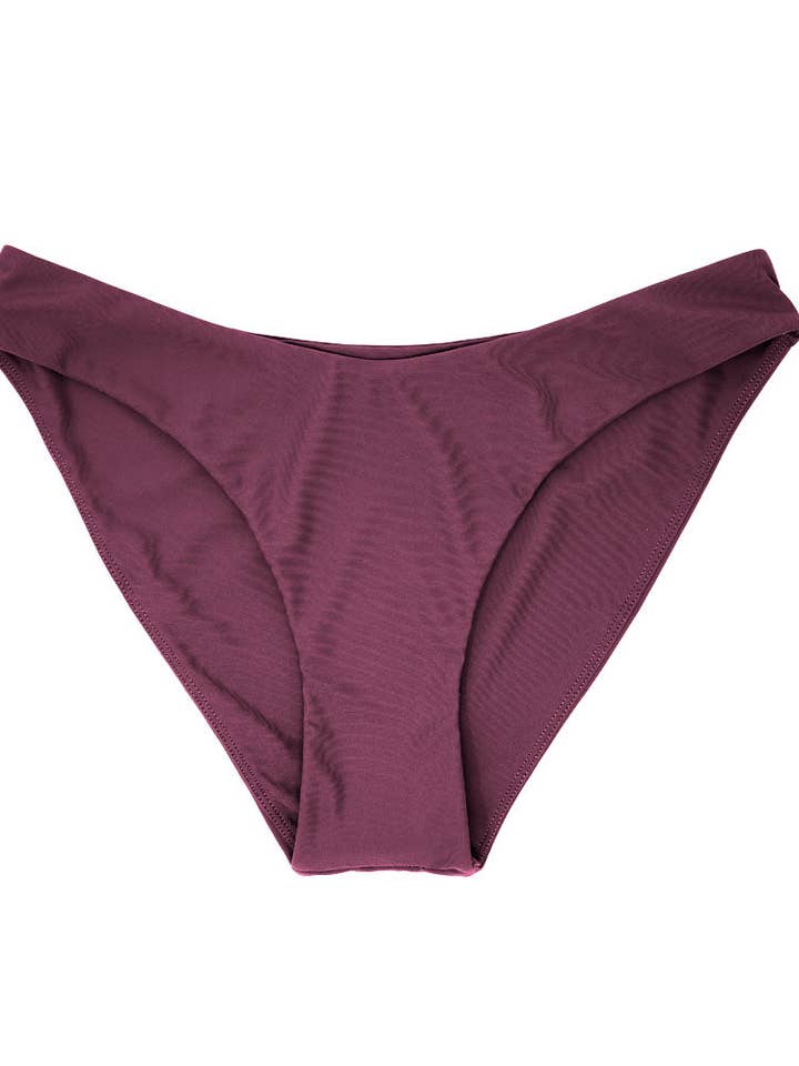Women's Full Coverage Bikini Bottoms Plum (DEVI Mangosteen) for wholesale by Serei Swim
