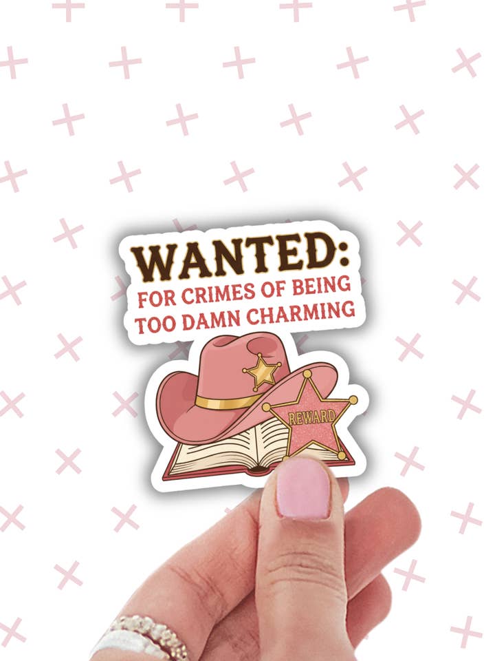 adesivo occidentale, adesivo in vinile da cowgirl amante dei libri, adesivi carini per la vendita all'ingrosso da parte di Lalatina Shop