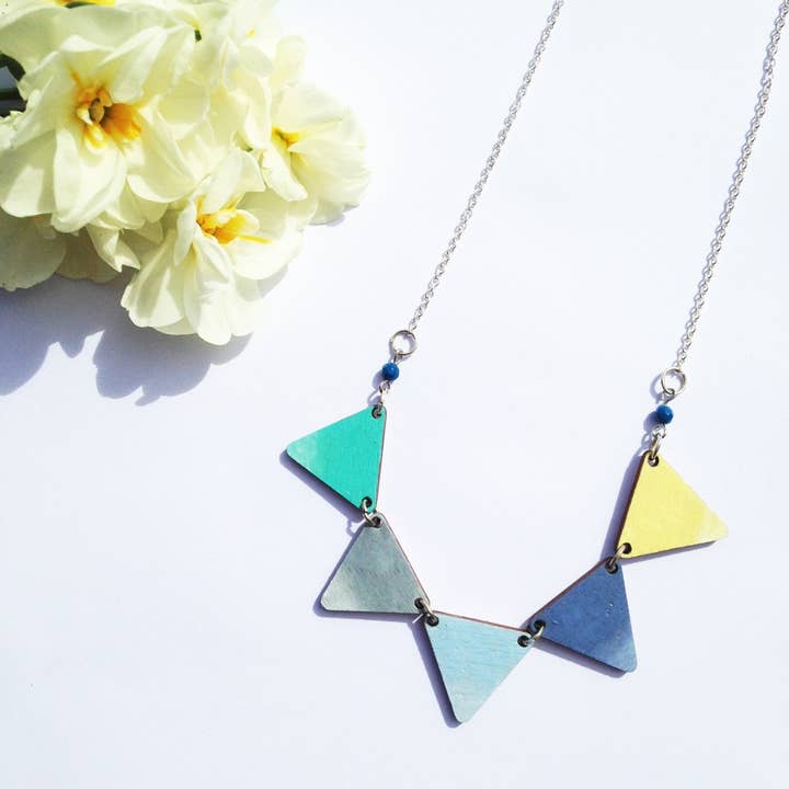 Triangle Flags Necklace for wholesale by Daffodil