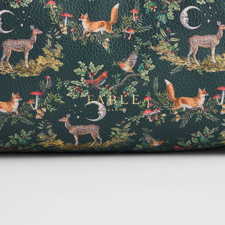 Fable England - Wholesale Make-up/cosmetic bag - US & EU ONLY - Into the Woods Green Small Pouch4