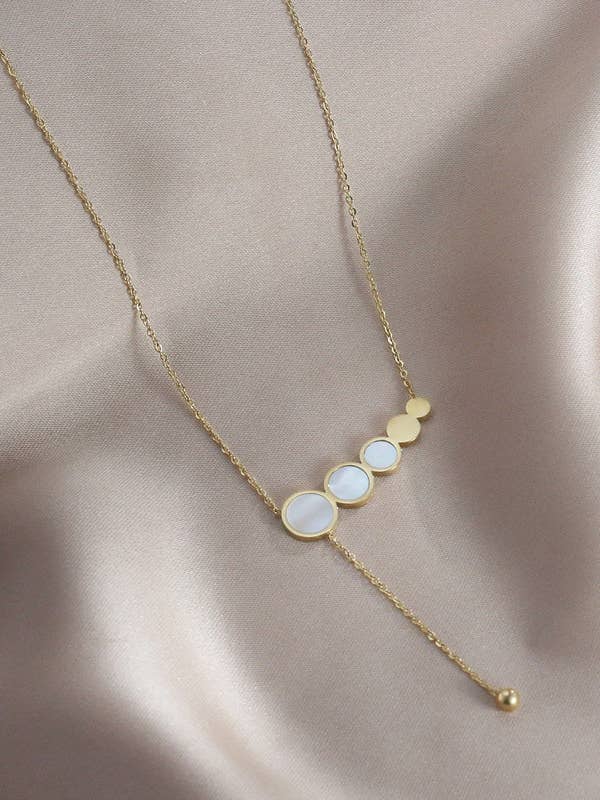 Ladies White Fritillary Necklace SKAJ035 for wholesale by Sweetkama