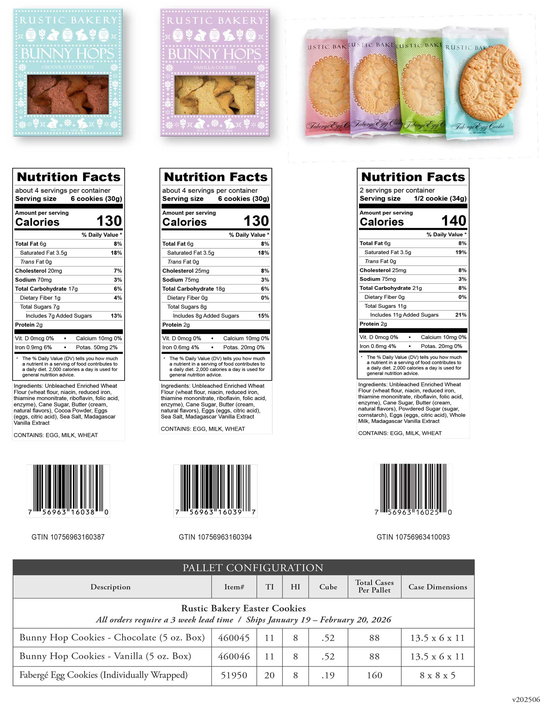 Rustic Bakery - Wholesale Cookie - Faberge Eggs (Individually Wrapped) 24/case1