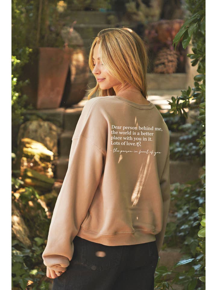 OAT COLLECTIVE - Wholesale Graphic Sweatshirt - Women's - BE KIND Mid Graphic Sweatshirt2