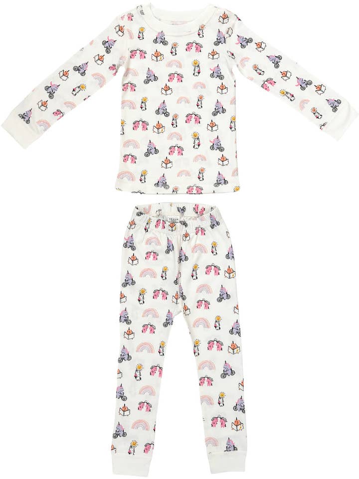 Unicorn Organic Pima Cotton Pajama Set for wholesale by Dodo Banana