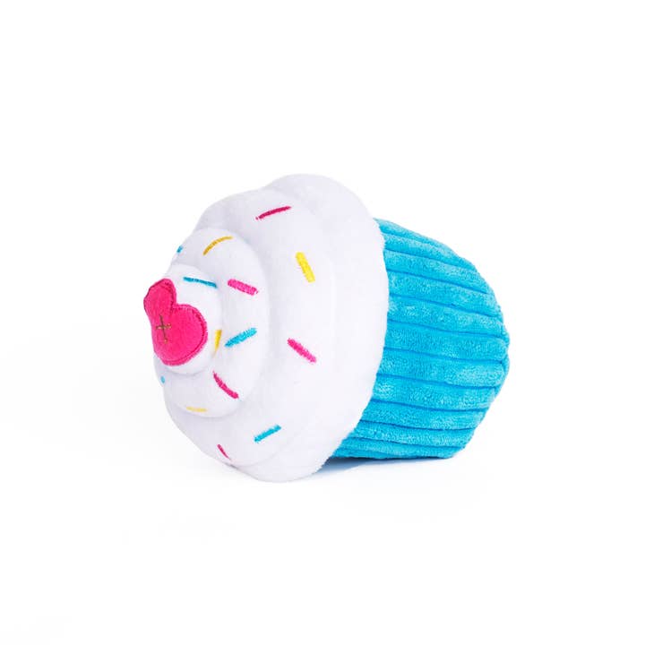 ZippyPaws - Wholesale Pet Plush Toy - Dog - Cupcake - Blue - Dog Toy