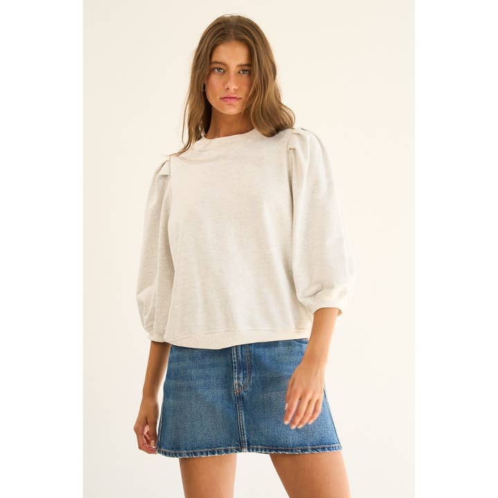 The GREii - Wholesale Sweatshirt - Women's - Premium French Terry Puff Sleeve Pullover14