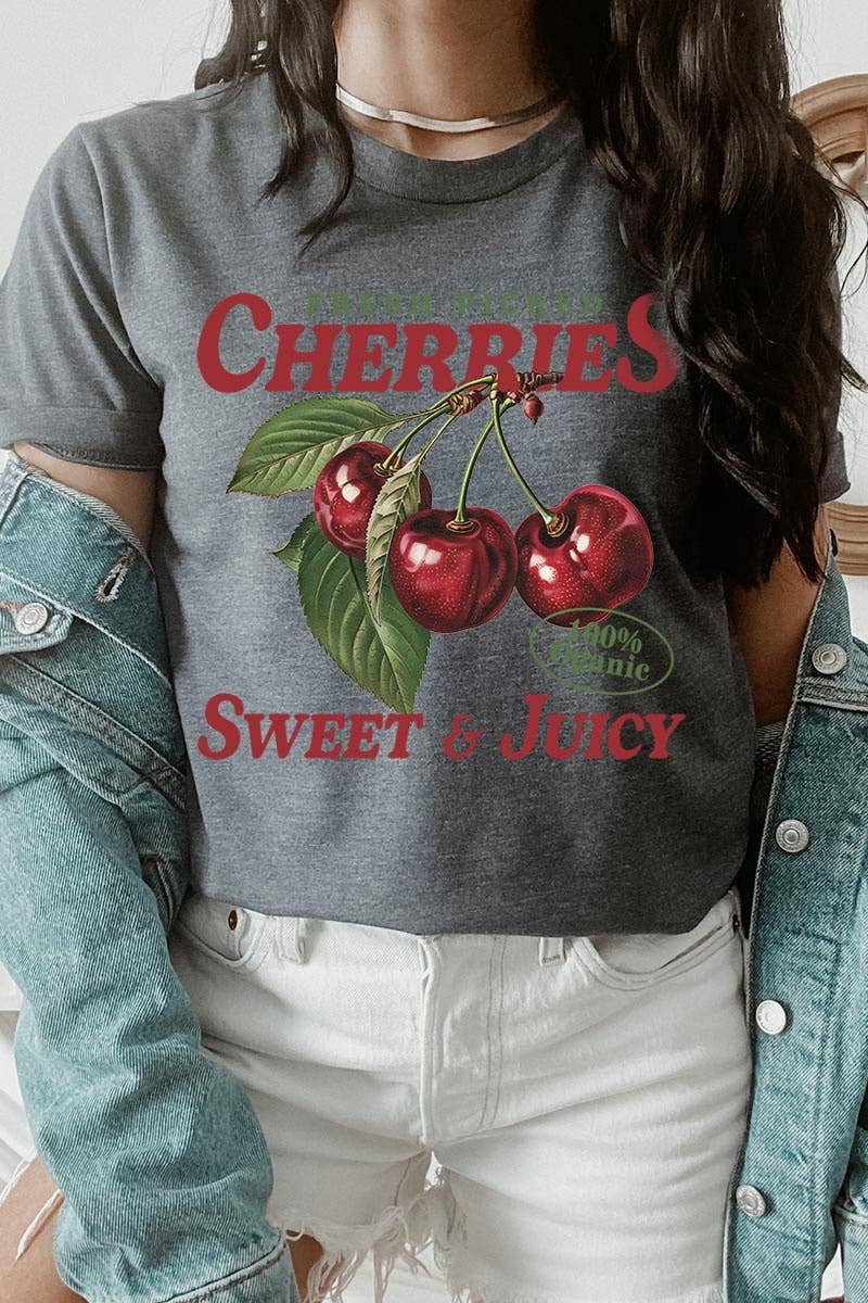COLORBEAR - Wholesale T-Shirt (Graphic) - Women's - Fresh Picked Cherries Graphic Tee4