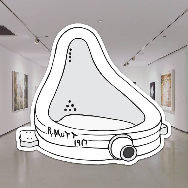 R. Mutt 1917 Fountain Sticker for wholesale by DesignwithMurial