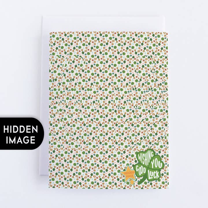 Good Luck Optical Illusion Card for wholesale by Eye See Magic